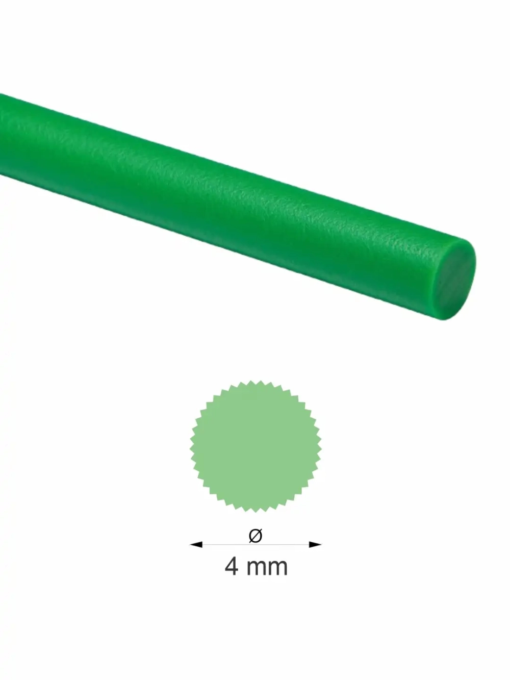 Термосвариваемый ремень круглого сечения диаметром 4 мм - цена за метр