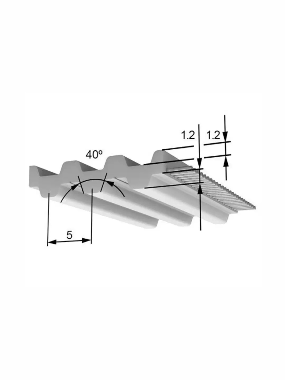 Зубчатый ремень 16 T5 DL (DB) 410 MEGADYNE MEGAPOWER2